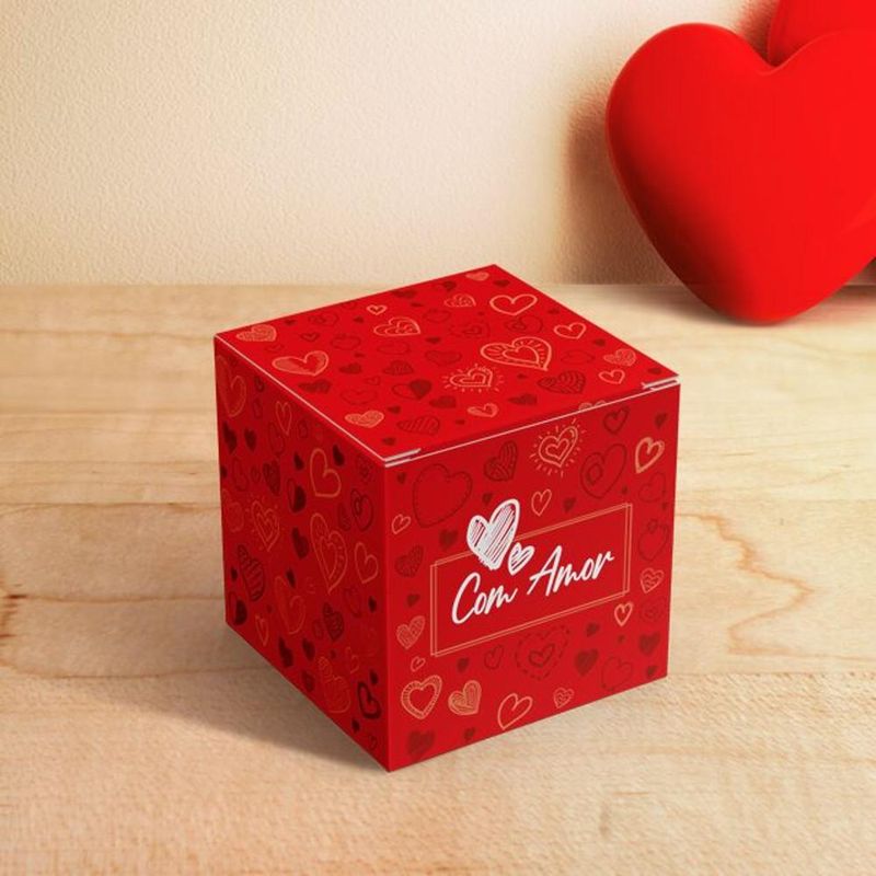 Caixa Practice P/ 1 Doce Amor em Caixa 5x5x5cm Ref. C5958 Ideia (01 unidade)