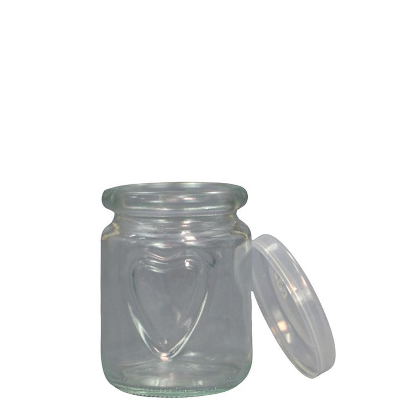 Pote de Vidro C/ Tampa Plástica 150ml 7.8x6cm Facilit.Ud (01 unidade)