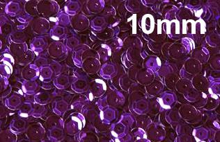 Lantejoula Metálica 10mm Ref. 80 Roxo Lantecor (100 gramas)