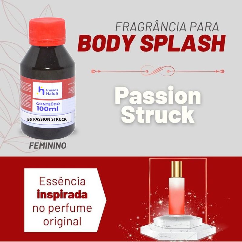 Essência Passion Struck P/ Body Splash Linha Vermelha Irmãos Haluli (100ml)