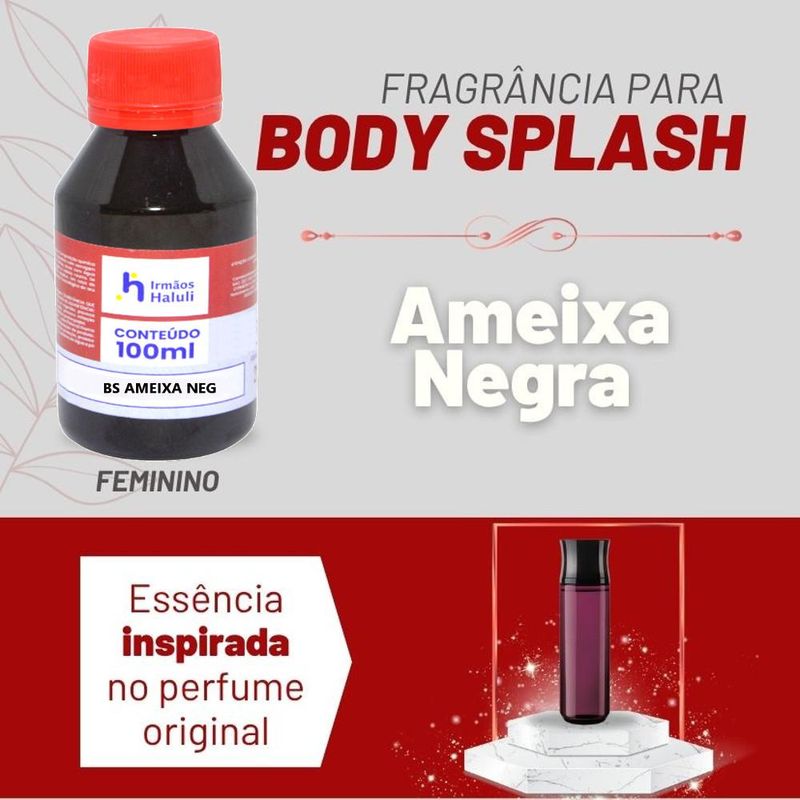 Essência Ameixa Negra P/ Body Splash Linha Vermelha Irmãos Haluli (100ml)