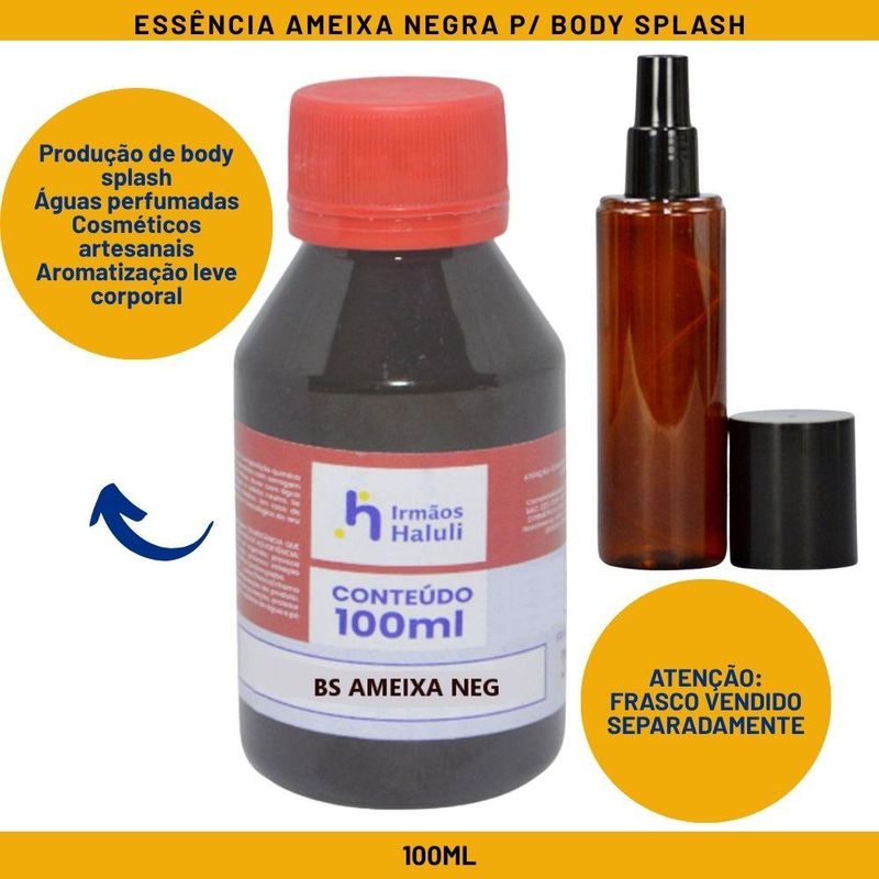 Essência Ameixa Negra P/ Body Splash Linha Vermelha Irmãos Haluli (100ml)