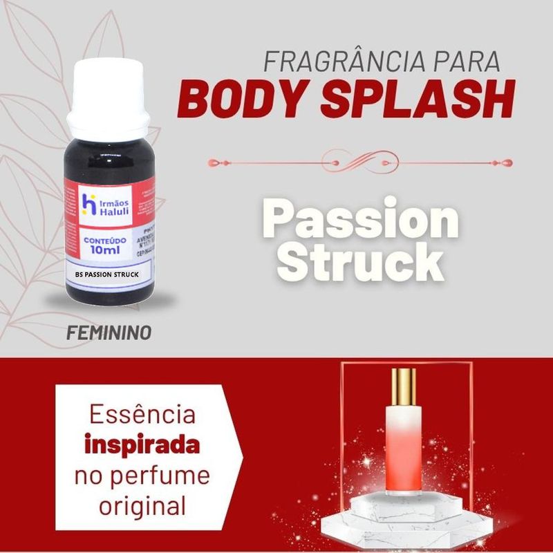 Essência Passion Struck P/ Body Splash Linha Vermelha Irmãos Haluli (10ml)