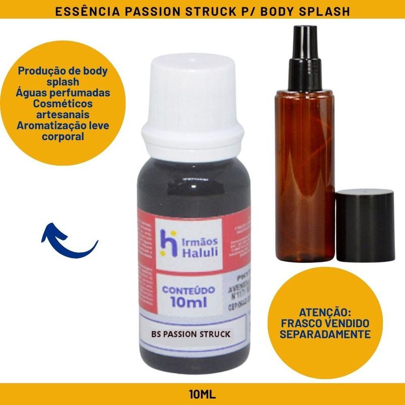 Essência Passion Struck P/ Body Splash Linha Vermelha Irmãos Haluli (10ml)