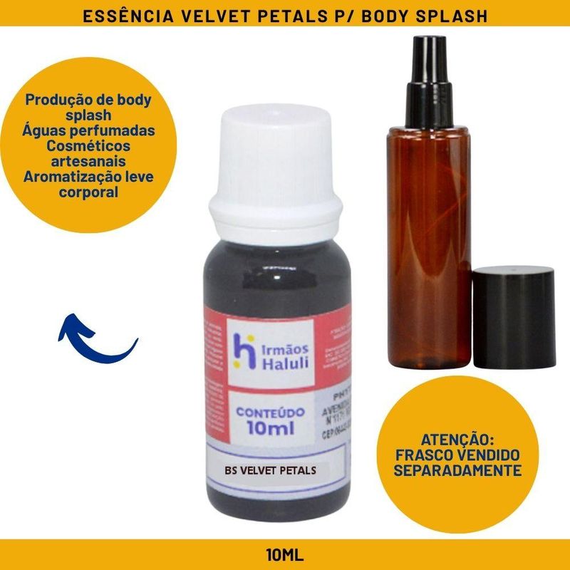 Essência Velvet Petals P/ Body Splash Linha Vermelha Irmãos Haluli (10ml)