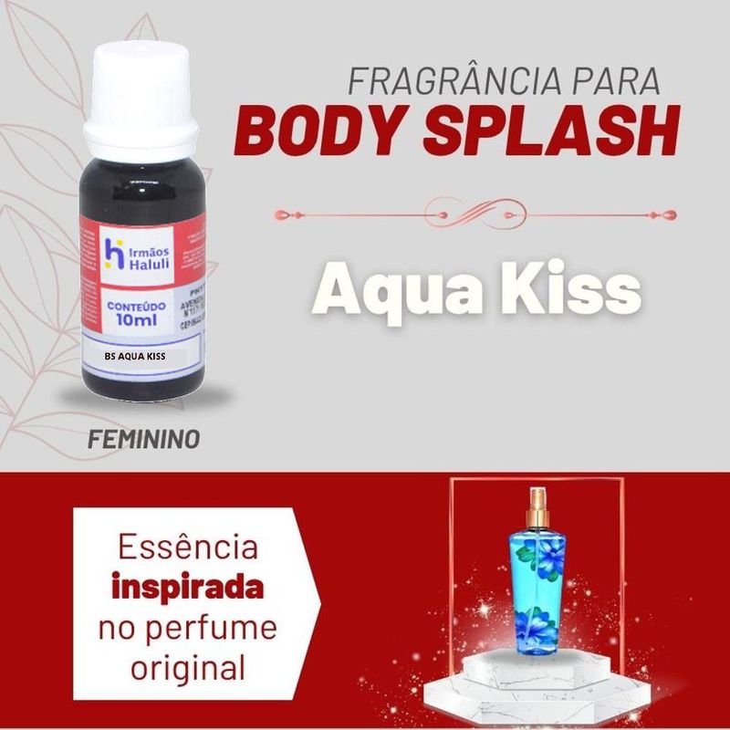 Essência Aqua Kiss P/ Body Splash Linha Vermelha Irmãos Haluli (10ml)
