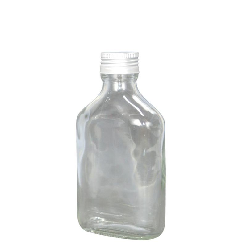 Frasco de Vidro de Bolso P/ Whisky, Vodka e Cachaça 175ml Rosca 28/410 Premier Pack (01 unidade)