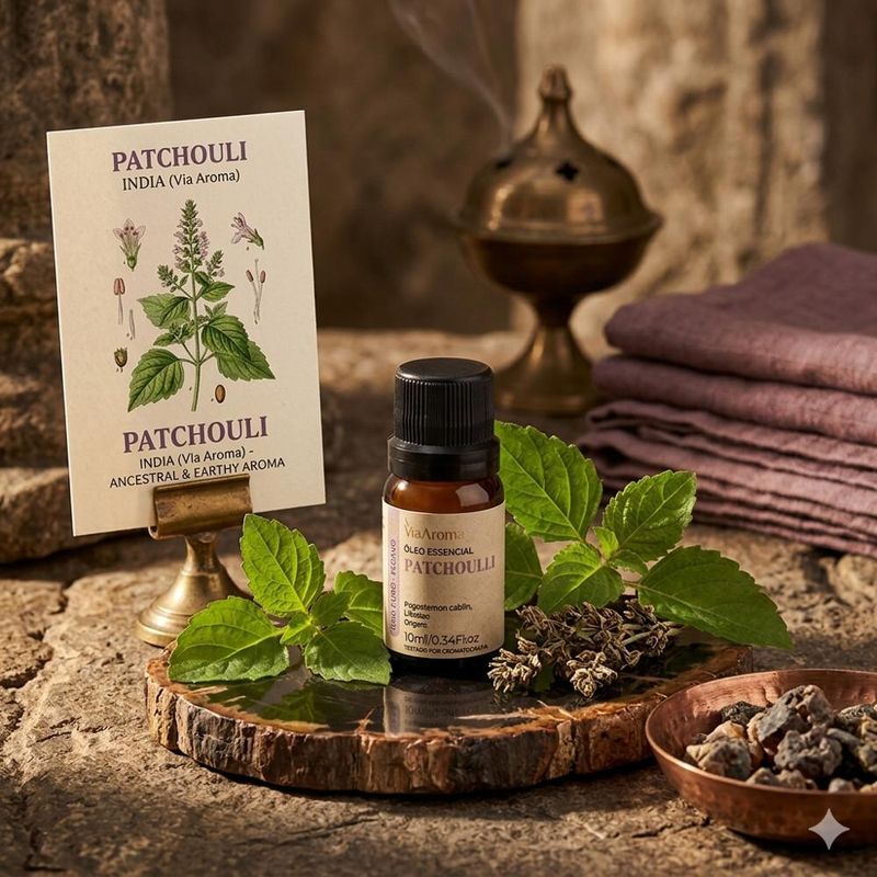 Óleo Essencial Patchoulli Índia Aroma (10ml)