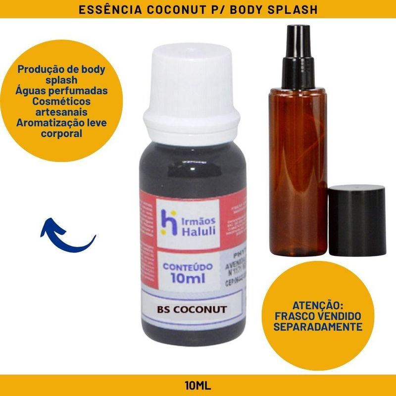 Essência Coconut P/ Body Splash Linha Vermelha Irmãos Haluli (10ml)