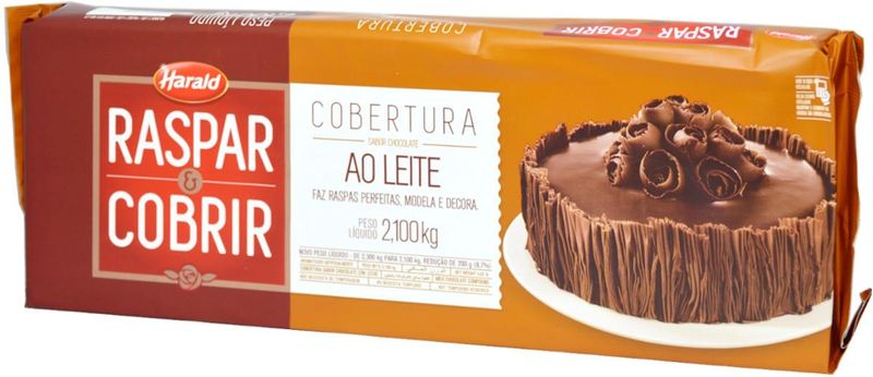 Cobertura Raspar e Cobrir Sabor Chocolate ao Leite Harald (2.100kg)