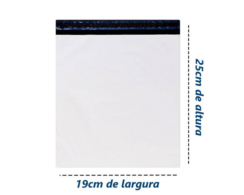 Envelope de Segurança 19x25cm em PEBD com Aba Adesiva Embalagem Fácil (25 unidades)