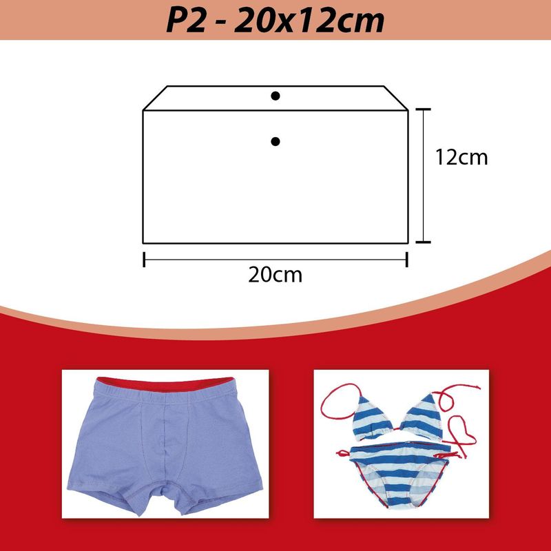 Saco com Botão P2 20x12cm (10 unidades)