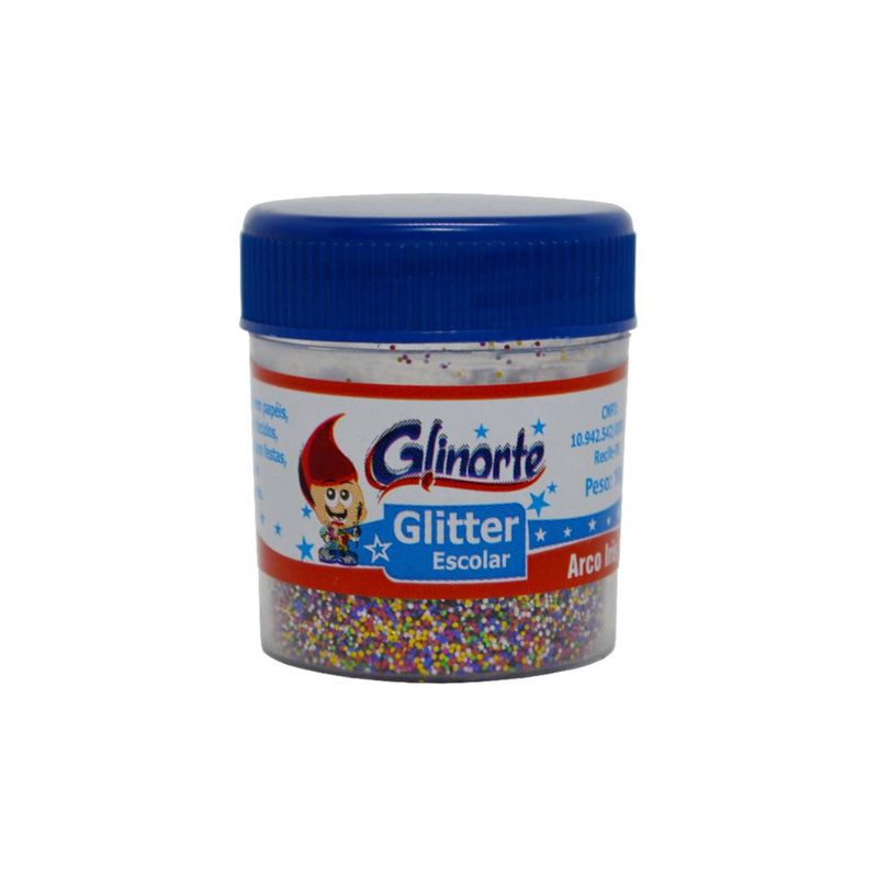 Glitter Escolar Arco-íris Glinorte (10 gramas)