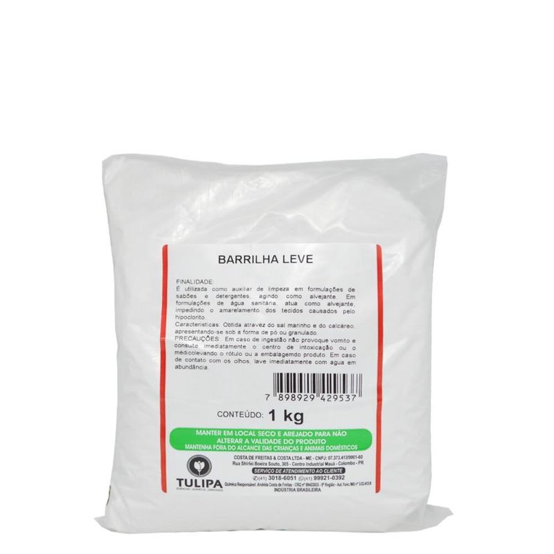Barrilha Leve (Carbonato de Sódio) Tulipa Essências (1KG)
