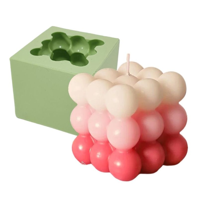 Molde de Silicone Cubo Bolinhas Grande Ref.156 Acquacolor (01 unidade)