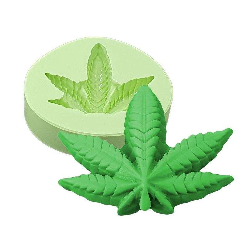 Molde de Silicone Folha Cannabis Ref.154 Acquacolor (01 unidade)
