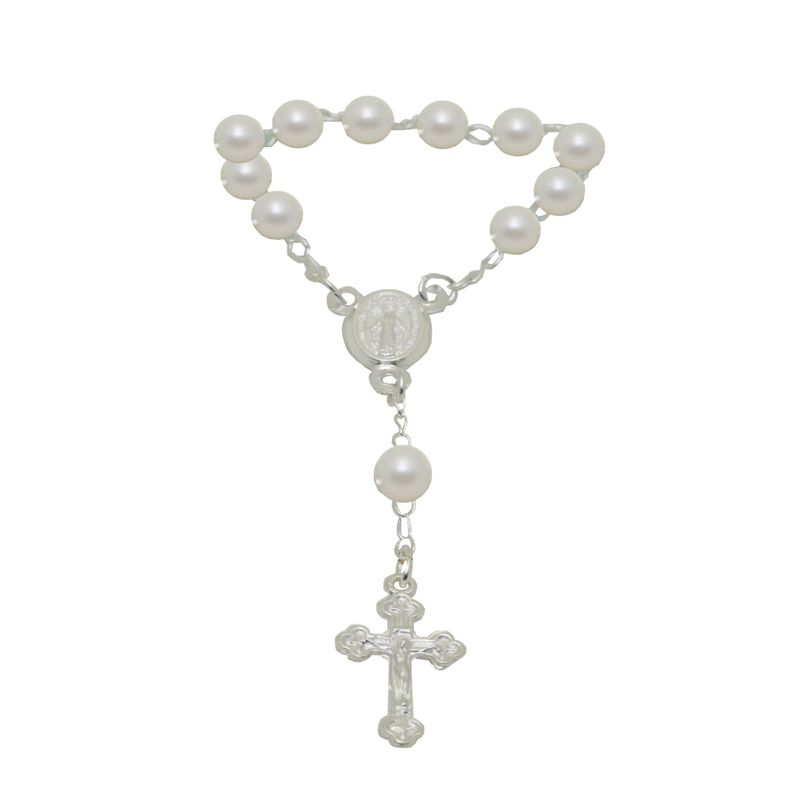 Dezena Pérola com Contas Branco Ref. AR.225B 5mm (10 unidades)