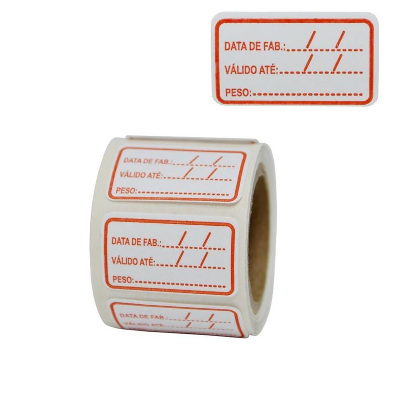 Etiqueta Adesiva 26x15mm Pequena Detalhada (100 unidades)