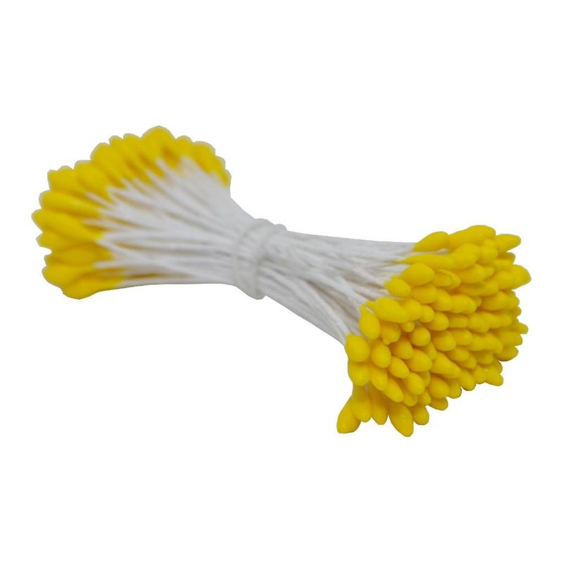 Mini Pistilo Duas Pontas Pião Amarelo Ref.: EL121 Pistilos Primor (100 unidades)