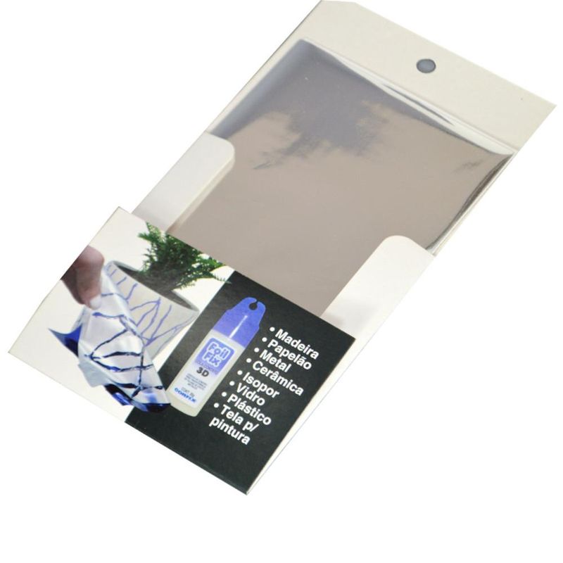 Folha Metalizada Foil Prata 10x18cm Corfix (10 unidades)