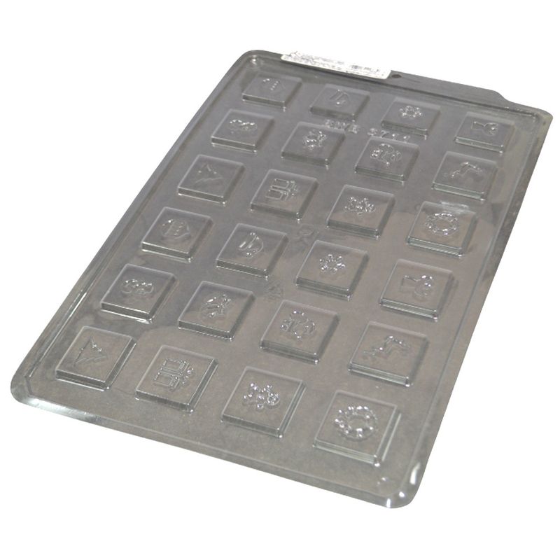 Forma de Acetato Simples Tablete Quadrado Natal Ref. 3711 BWB (01 unidade)