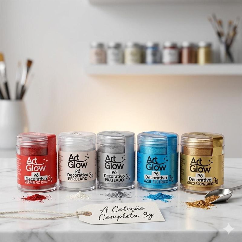 Pó Decorativo ArtGlow (5 gramas)-prateado