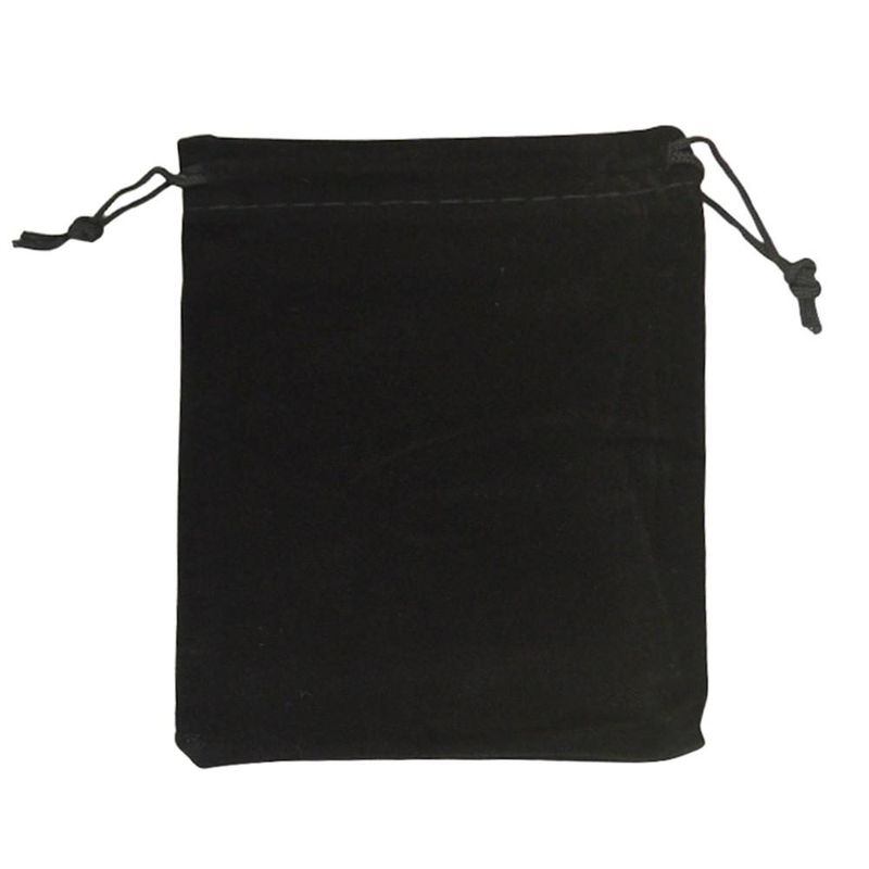 Saco de Poliéster Veludo Preto 12x15cm Comercial Wei (10 unidades)