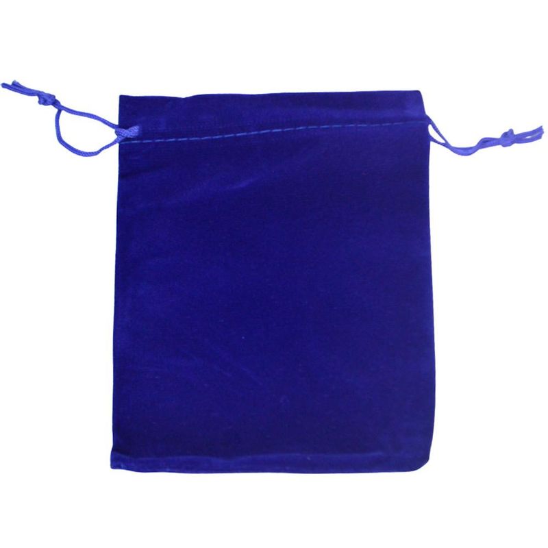 Saco de Poliéster Veludo Azul Escuro 12x15cm Comercial Wei (12 unidades)