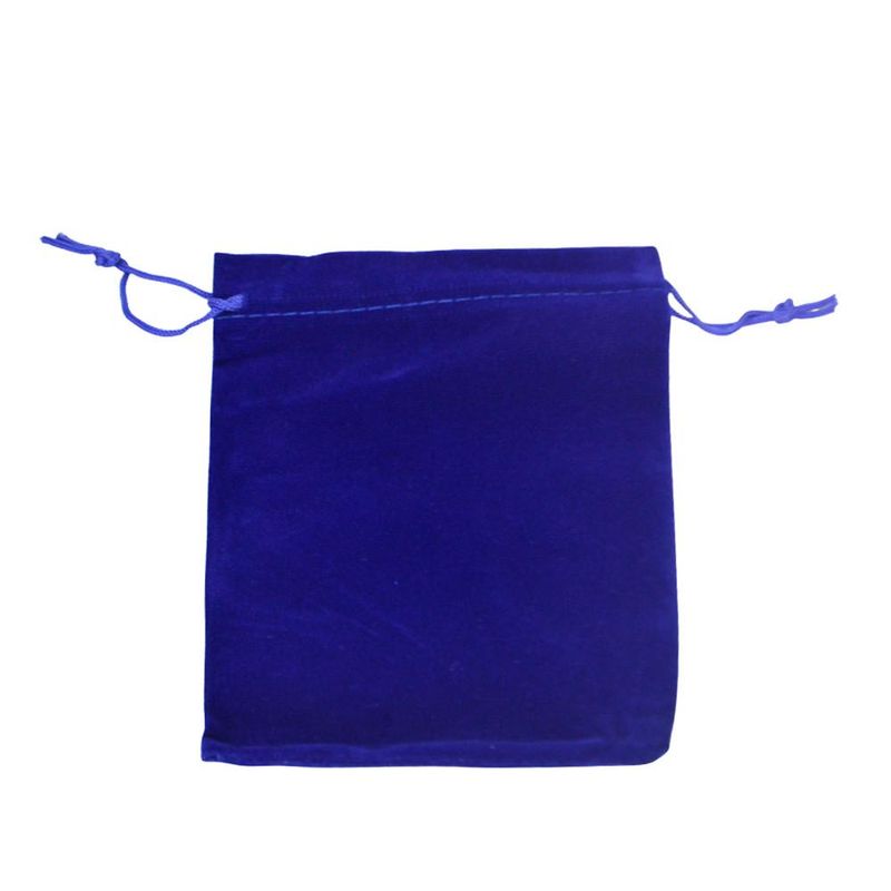 Saco de Poliéster Veludo Azul Escuro 9x12cm Comercial Wei (12 unidades)