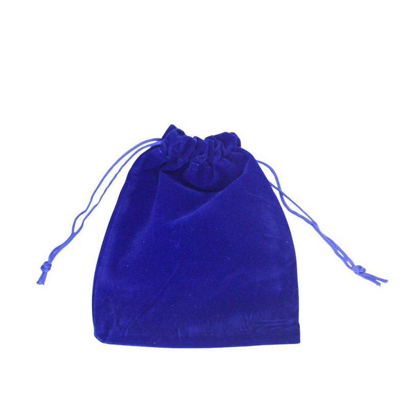 Saco de Poliéster Veludo Azul Escuro 9x12cm Comercial Wei (12 unidades)