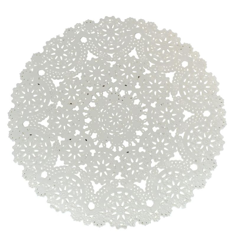 Fundo Rendado de Papel P/ Doces e Bandejas Branco 25cm Art Lille (24 unidades)