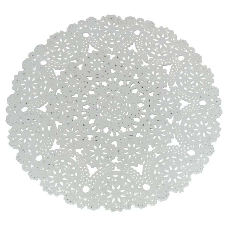 Fundo Rendado de Papel P/ Doces e Bandejas Branco 25cm Art Lille (24 unidades)