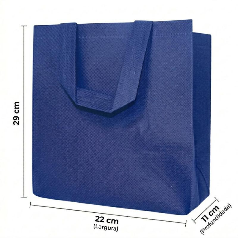 Sacola Ecológica de TNT C/ Alça Azul Royal 29x22x11cm Art Lille (01 unidade)