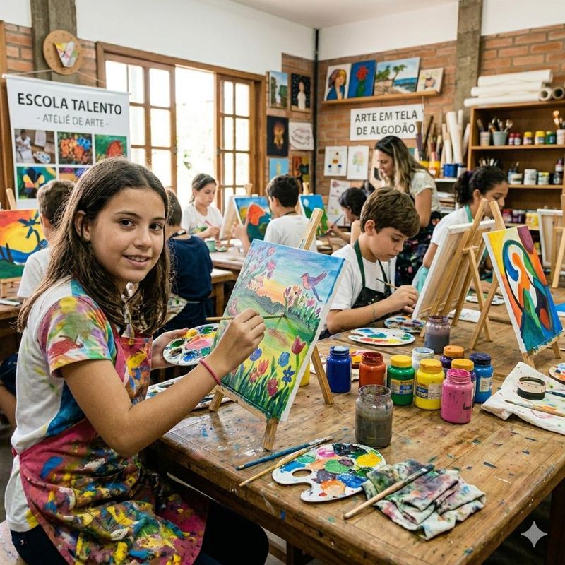 Tela Arte na Escola de Algodão P/ Pintura Artística Talento (01 unidade)-10x15cm
