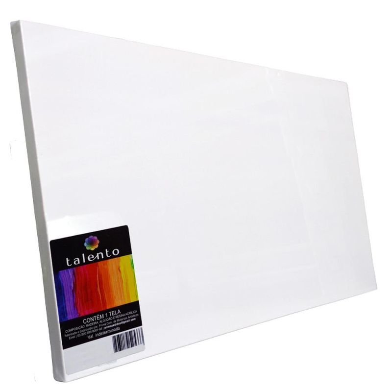 Tela de Algodão Básica P/ Pintura Artística Talento (01 unidade)-20x40cm