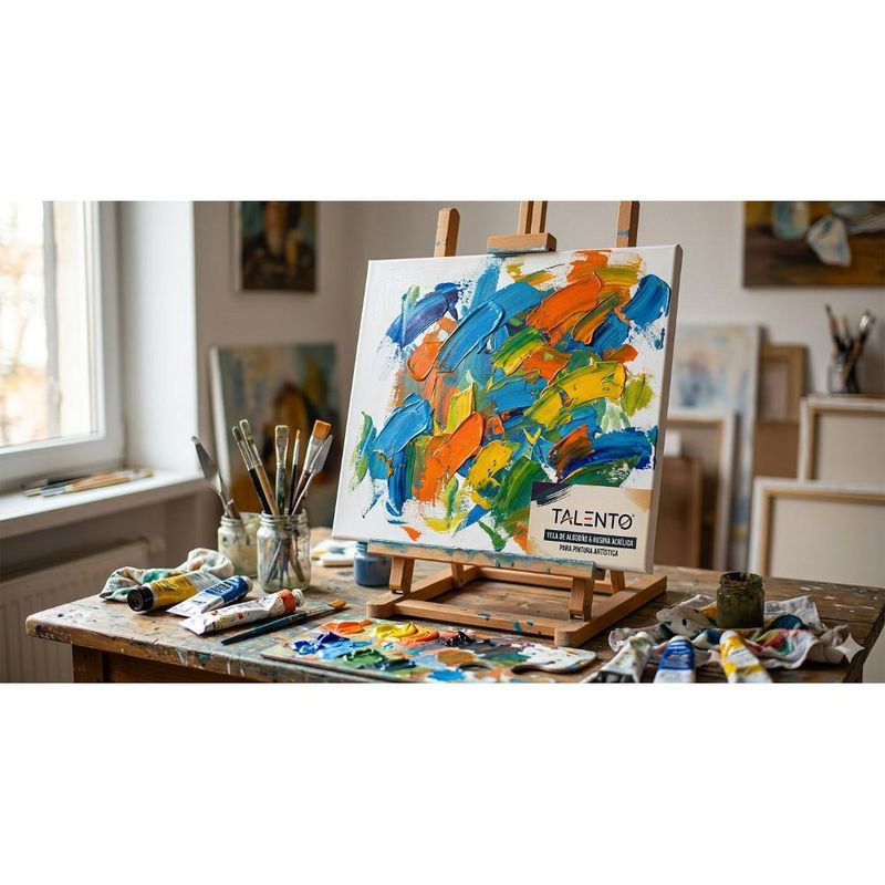 Tela de Algodão Básica P/ Pintura Artística Talento (01 unidade)-20x40cm