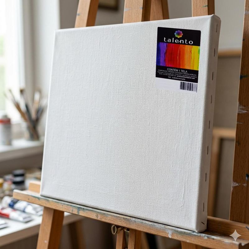 Tela de Algodão Básica P/ Pintura Artística Talento (01 unidade)-20x40cm