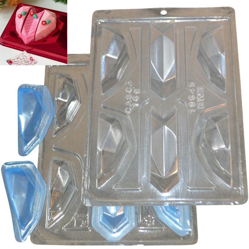 Forma de Acetato C/ Silicone Coração Fatias 200gr Ref. 10645 BWB (01 unidade)