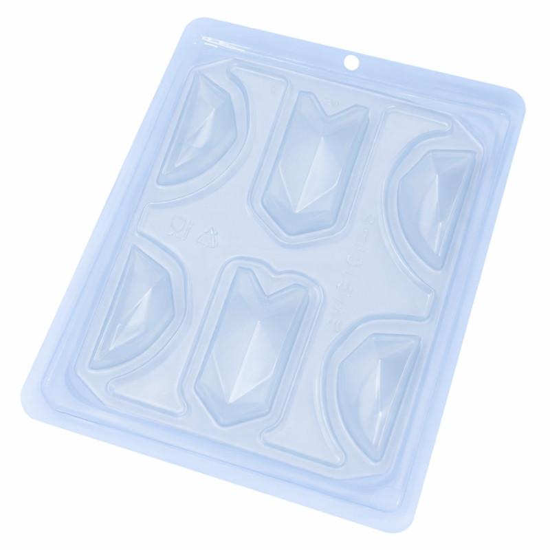 Forma de Acetato C/ Silicone Coração Fatias 200gr Ref. 10645 BWB (01 unidade)