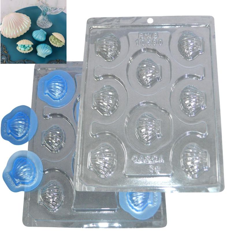 Forma de Acetato C/ Silicone Concha Lapidada 3gr Ref. 10590 BWB (01 unidade)