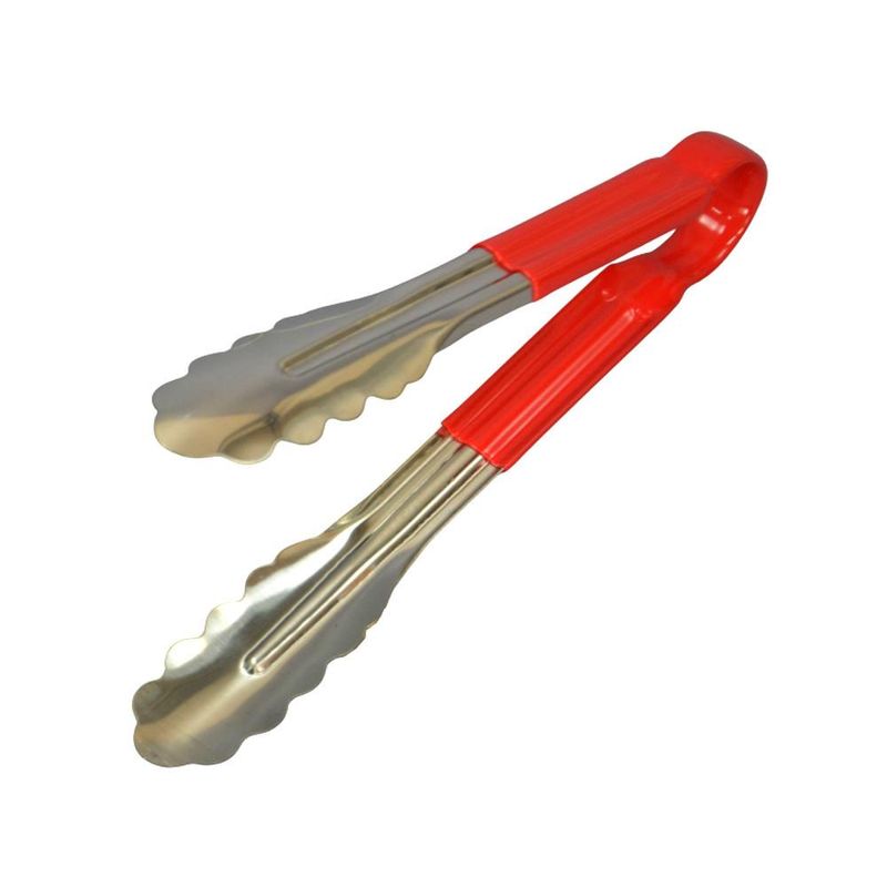Pegador de Inox Universal P/ Massas e Saladas C/ Cabo Vermelho Crespo 24cm Ref. IPG-005 Solrac (01 unidade)