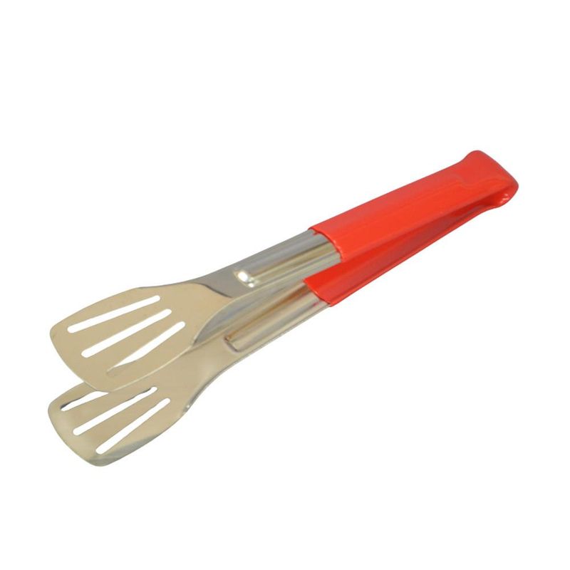 Pegador de Inox Universal P/ Massas e Saladas C/ Cabo Vermelho Vazado 24cm Ref. IPG-006 Solrac (01 unidade)
