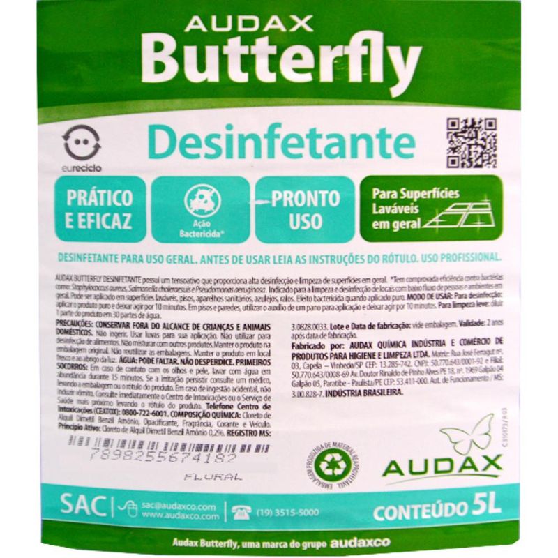 Desinfetante Floral Butterfly Audax (5 litros)