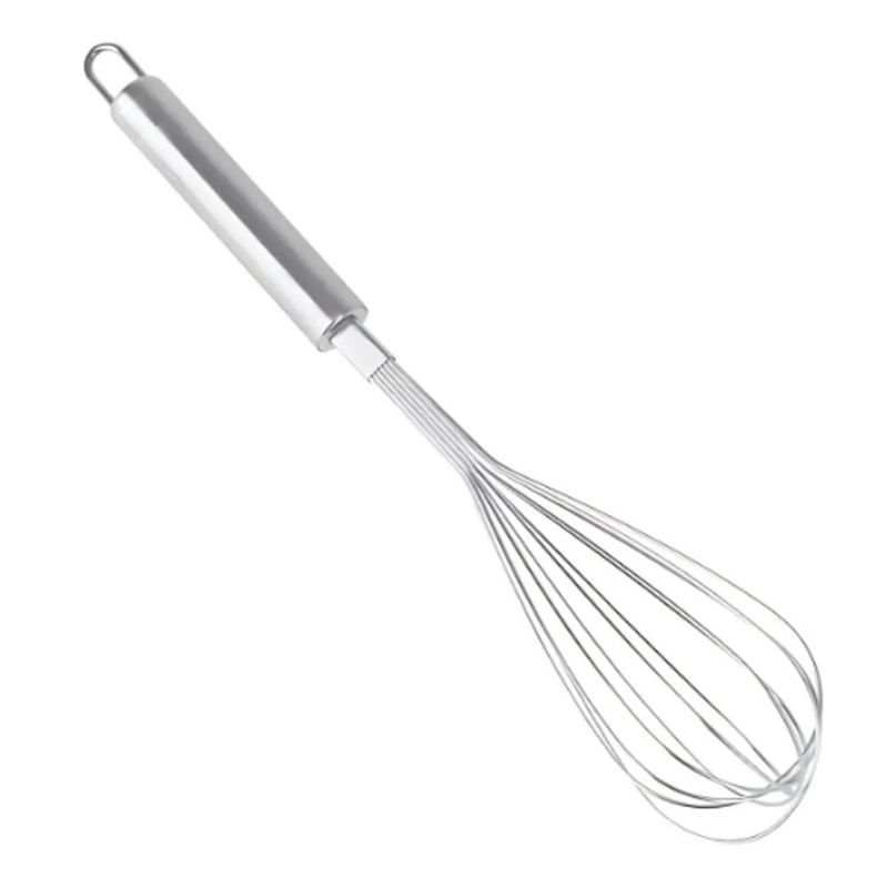 Batedor de Inox Fuet Tipo Pera P/ Ovos 28x7cm Solrac (01 unidade)