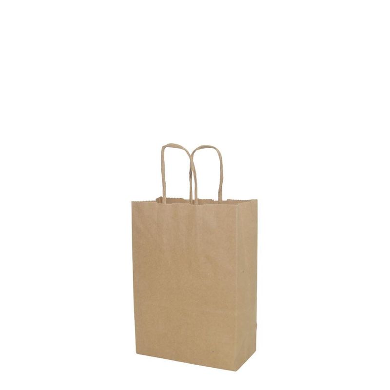 Sacola de Papel Kraft S/ Impressão C/ Alça PP 21x15x8cm Dura Mais JP (10 unidades)