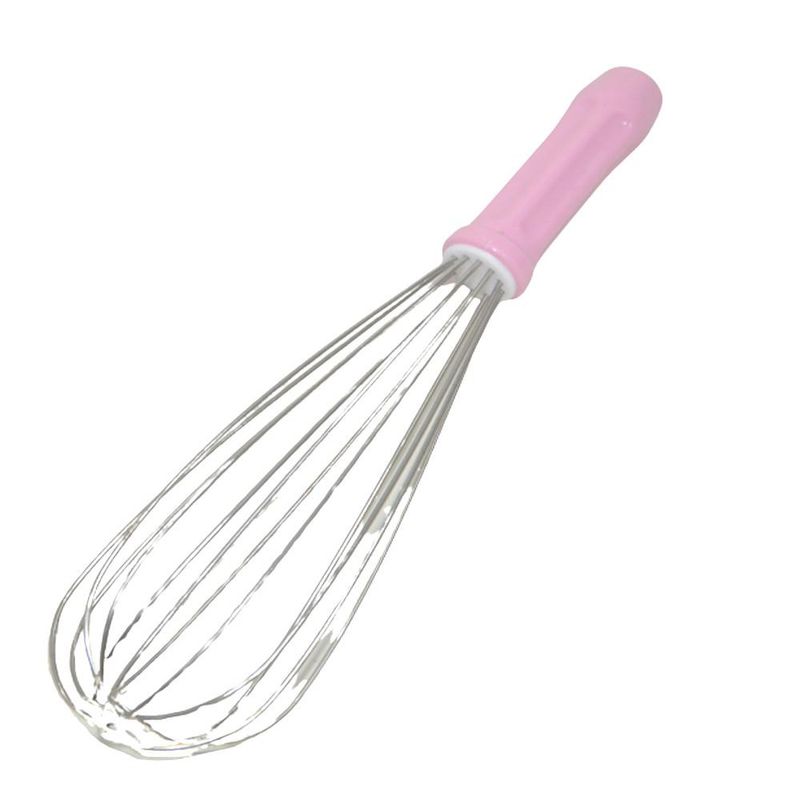 Batedor de Ovos (Fuet) de Aço Inox Rosa 30x7cm Solrac (01 unidade)