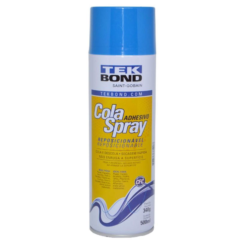 Cola Spray Reposicionável 500ml Tek Bond (01 unidade)