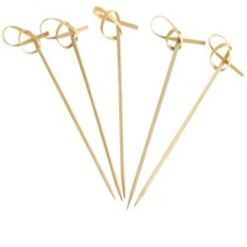 Espeto em Madeira de Bambu Knotted Sticks Gold 15cm Natural Produtos (50 unidades)