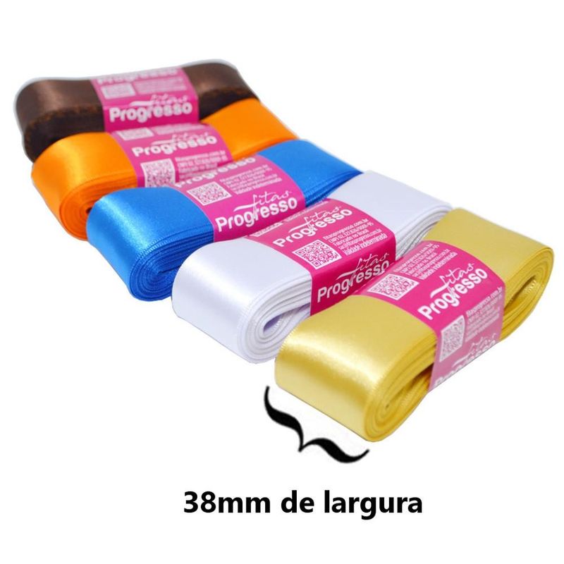 Fita de Cetim CF009 Progresso (10 metros)-201-branco-38mm