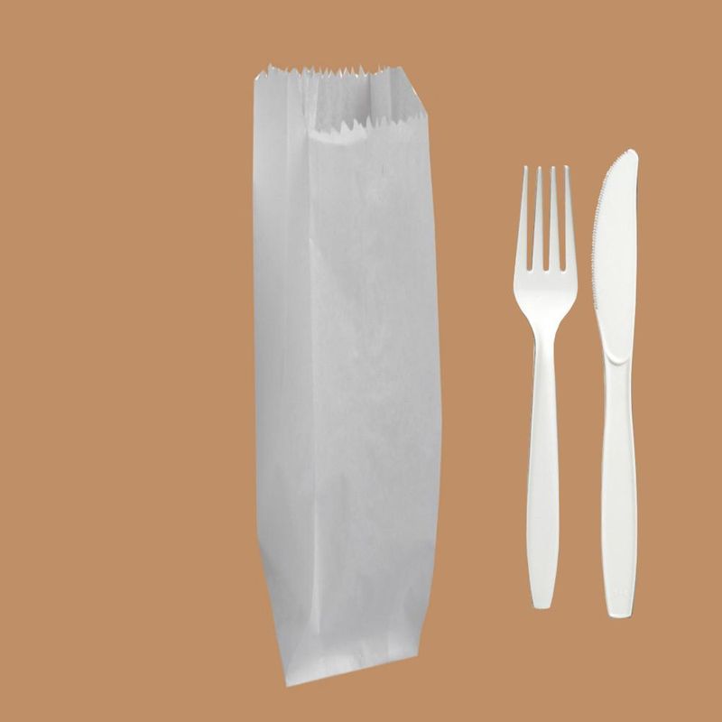 Saco de Papel Branco para Talheres Dadu (500UND)